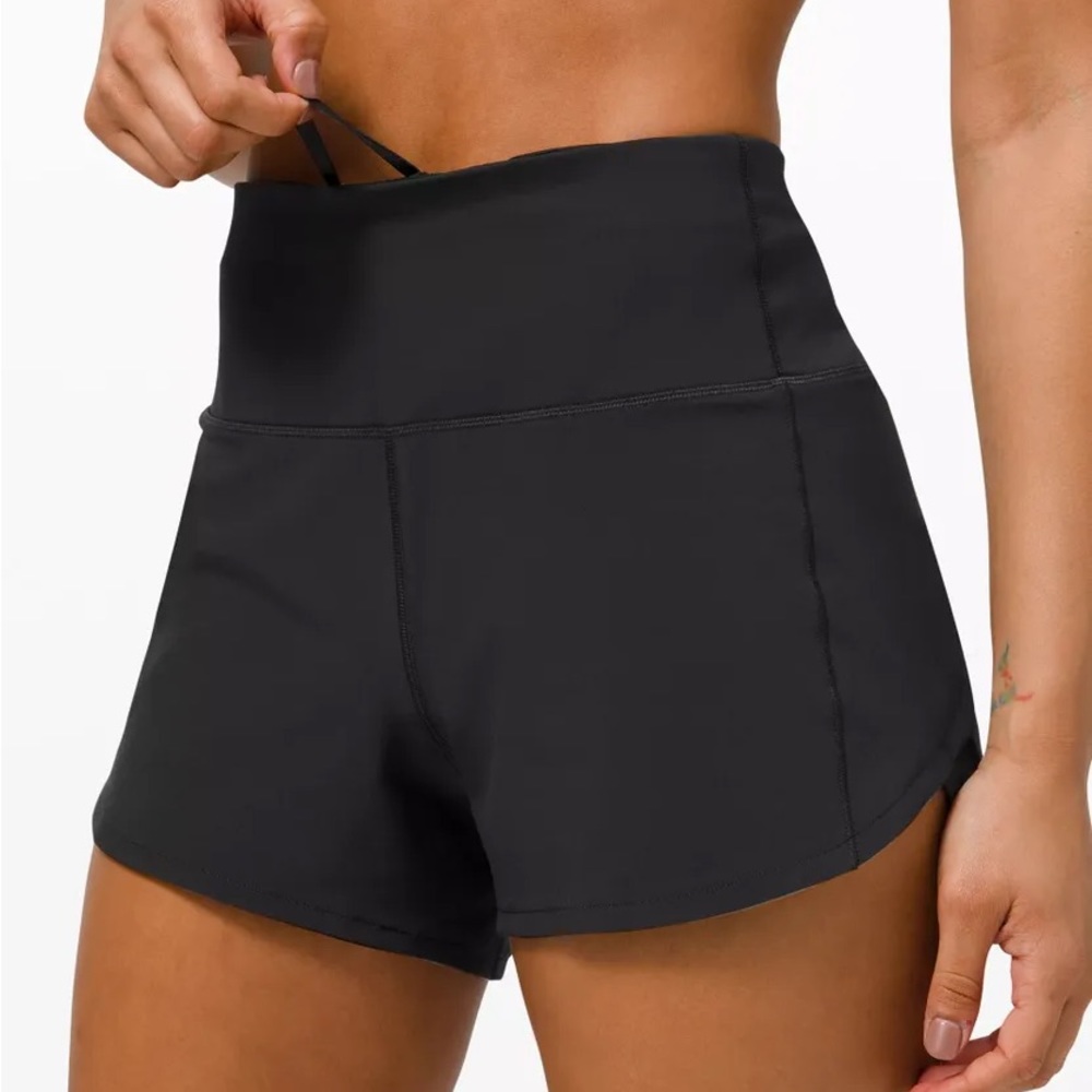 lululemon Speed Up High-Rise Lined Short 4” black size 2